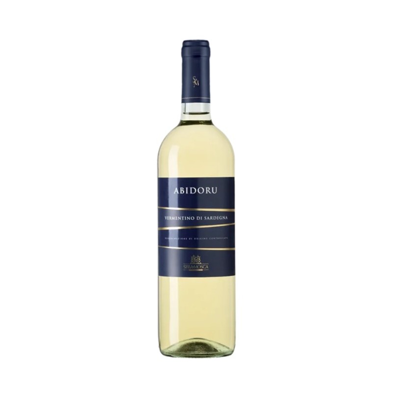 Bouteille de Abidoru Vermentino di Sardegna blanc, vin blanc italien fruité et solaire de Sardaigne