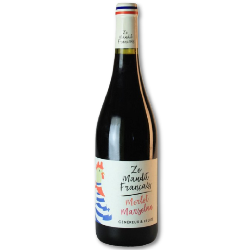 Merlot Marselan  - Pays d'Oc Rouge - Ze Maudit Français